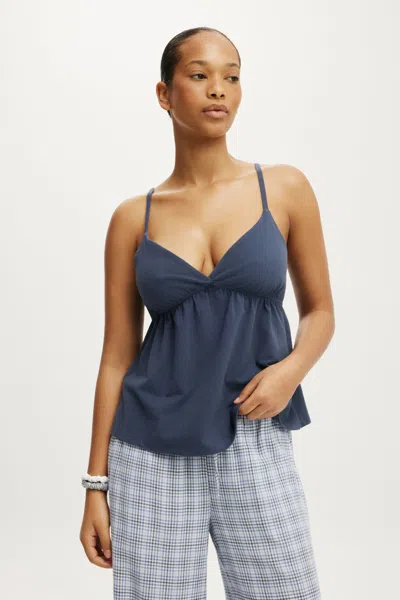 Cotton On Dreamy Soft Triangle Babydoll Cami In Blue