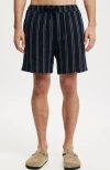 Cotton On Men's Easy Shorts In Dark Blue Easy Stripe