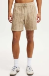 Cotton On Easy Short In Taupe Vertical Braid