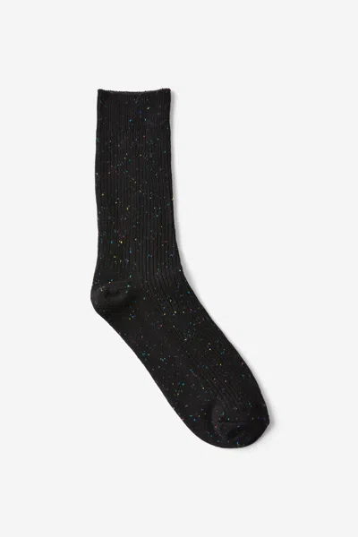 Cotton On Easy Sock In Black Fleck