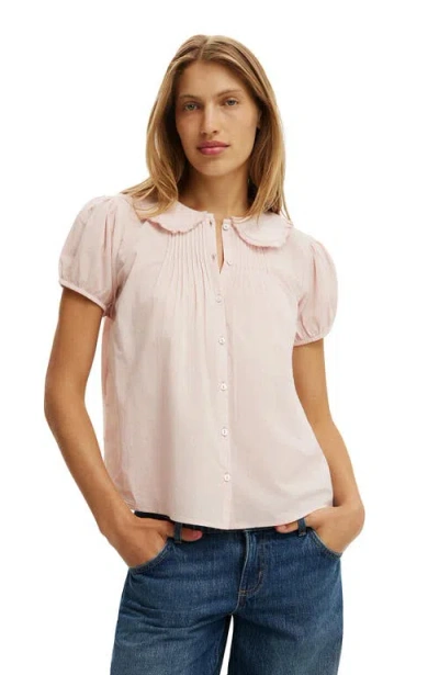Cotton On Edie Babydoll Shirt In Pink