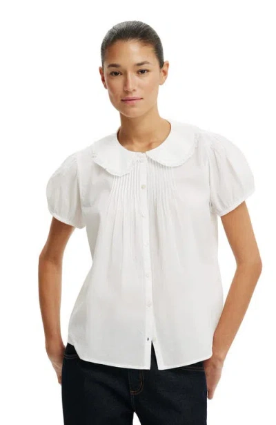 Cotton On Edie Babydoll Shirt In White