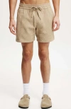 Cotton On Elevated Easy Short In Taupe Herringbone