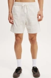 Cotton On Men's Elevated Easy Short In Natural Vertical Weave