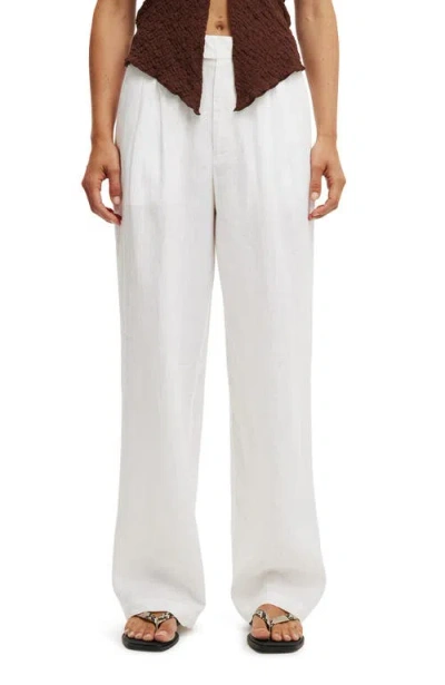 Cotton On Elle Linen Wide Leg Suiting Pant