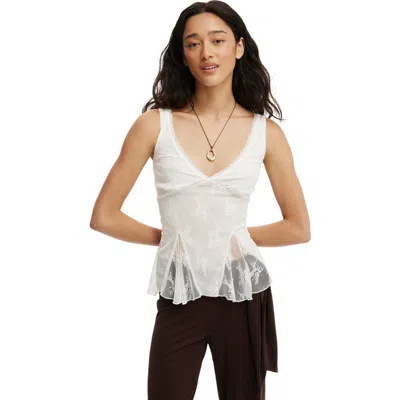 Cotton On Elsie Babydoll Tank In White