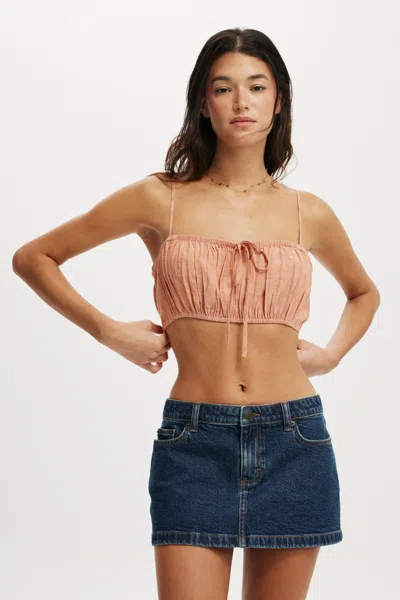 Cotton On Emily Micro Top In Multi Texture Stripe