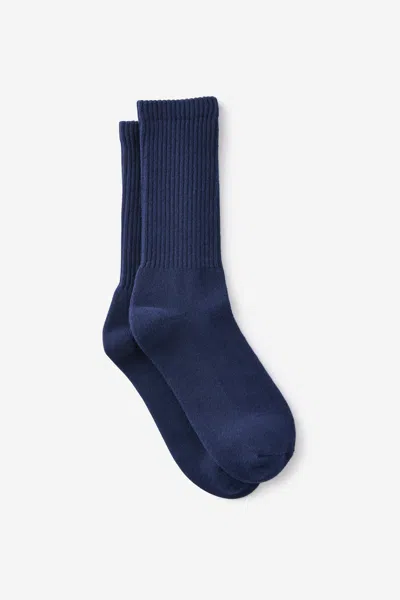 Cotton On Essential Crew Sock In Blue