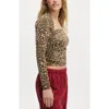 Cotton On All Day Crew Long Sleeve In Kate Leopard