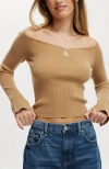 Cotton On Everfine Be My Sweetheart Keyhole Pullover In Carameluxe