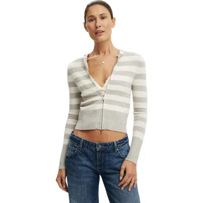 Cotton On Everfine Hooded Knit In Gray