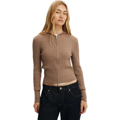 Cotton On Everfine Hooded Knit In Black
