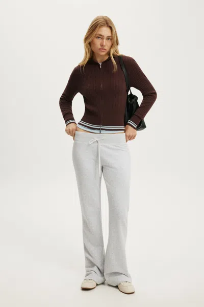 Cotton On Everfine Hooded Knit In Burgundy