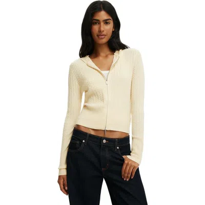 Cotton On Everfine Hooded Knit In Neutral