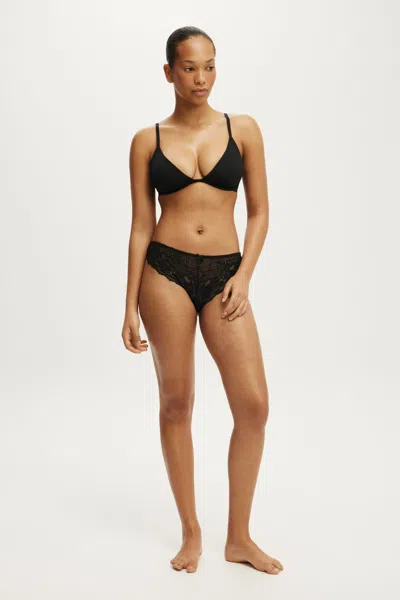 Cotton On Everyday All Over Lace Cheeky Brief In Black