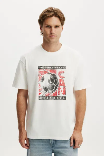 Cotton On Everyday Fit Graphic T-shirt In Vintage White / Can Football