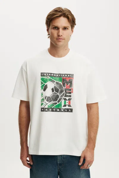 Cotton On Everyday Fit Graphic T-shirt In Vintage White / Mex Football