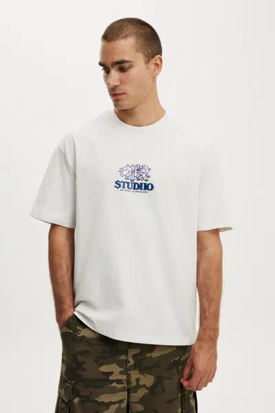 Cotton On Everyday Fit Graphic T-shirt In White Marle / No Problems