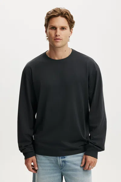 Cotton On Everyday Fit Long Sleeve T-shirt In Black