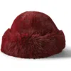 Cotton On Faux Fur Beanie In Burgundy