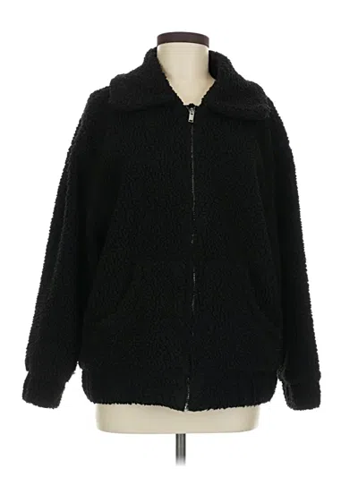 Pre-owned Cotton On Faux Fur Jacket In Black