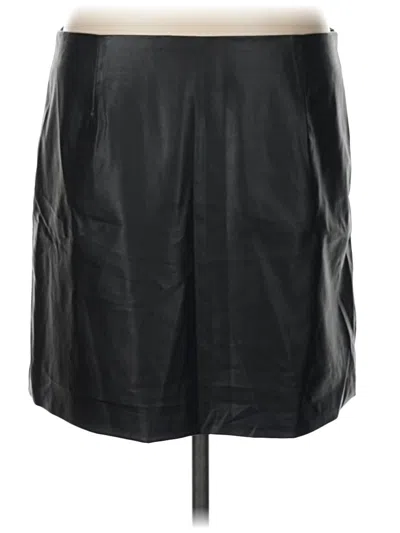 Pre-owned Cotton On Faux Leather Skirt In Black