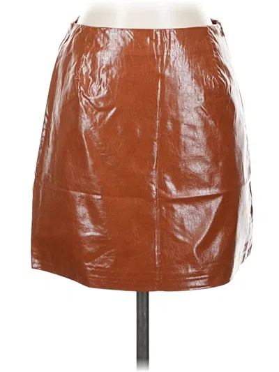 Cotton On Faux Leather Skirt In Brown