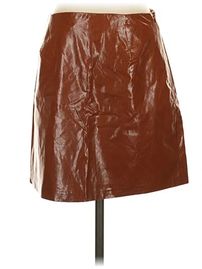 Cotton On Faux Leather Skirt In Brown
