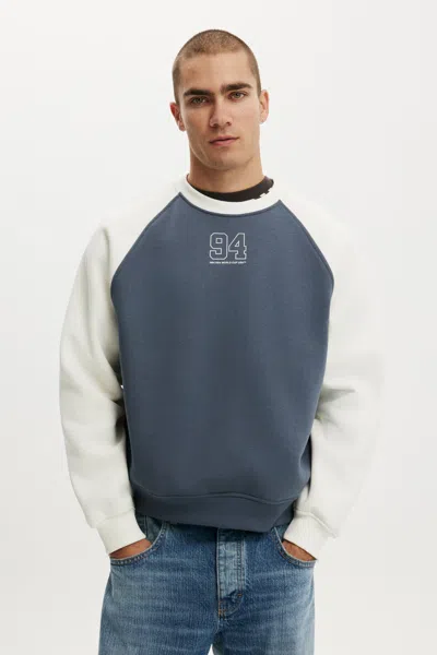 Cotton On Fifa Box Fit Crew Sweater In Blue