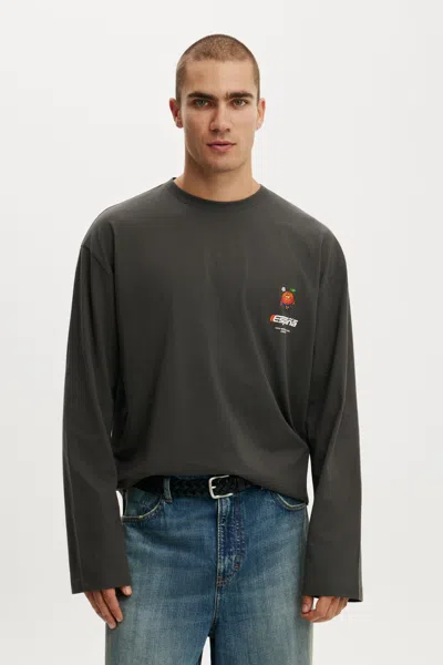 Cotton On Fifa Cropped Fit Long Sleeve T-shirt In Gray
