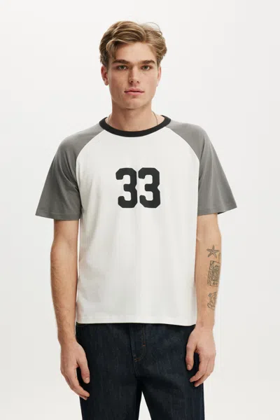 Cotton On Fitted Graphic T-shirt In Cloud / Slate Stone 33