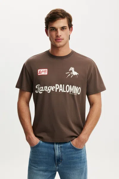 Cotton On Fitted Graphic T-shirt In Brown