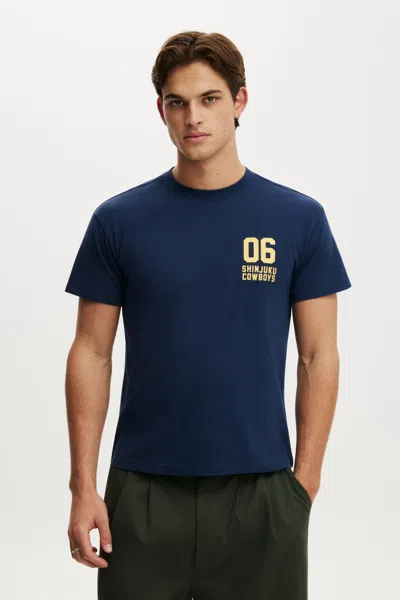 Cotton On Fitted Graphic T-shirt In Blue