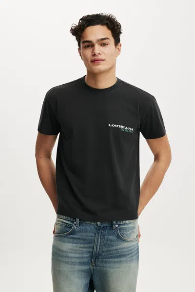 Cotton On Fitted Graphic T-shirt In Black