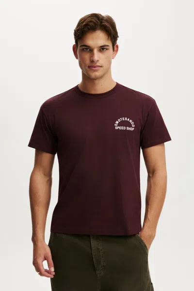 Cotton On Fitted Graphic T-shirt In Winter Fig / Omotesando