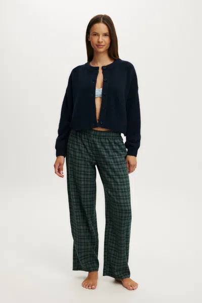 Cotton On Flannel Barrel Leg Pant In Black