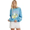 Cotton On Fleece Graphic Crew Sweatshirt In Blue