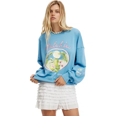 Cotton On Fleece Graphic Crew Sweatshirt