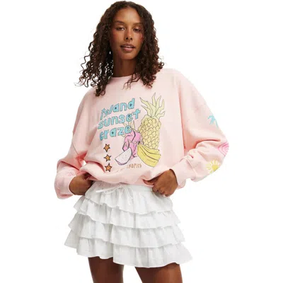 Cotton On Fleece Graphic Crew Sweatshirt