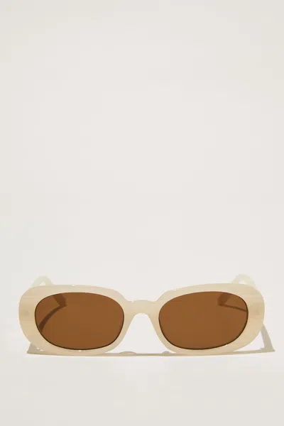 Cotton On Fluid Sunglasses In Sand/brown
