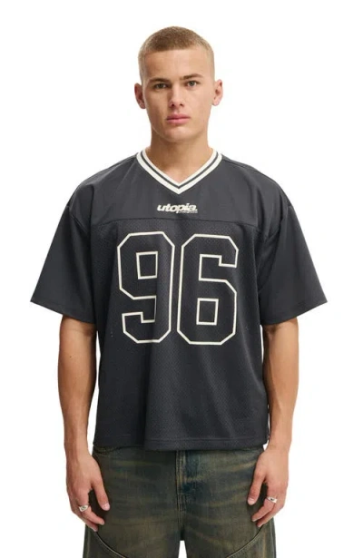 Cotton On Football Jersey In Black