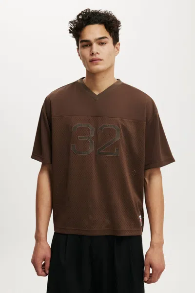 Cotton On Football Jersey In Brown