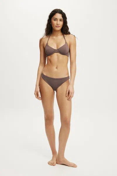 Cotton On Full Bikini Bottom In Clay Taupe Matte