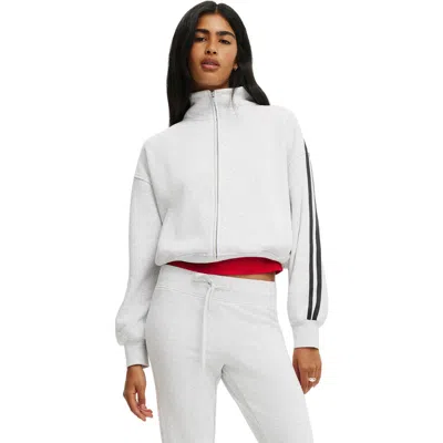 Cotton On Funnel Neck Fleece Zip Through In White