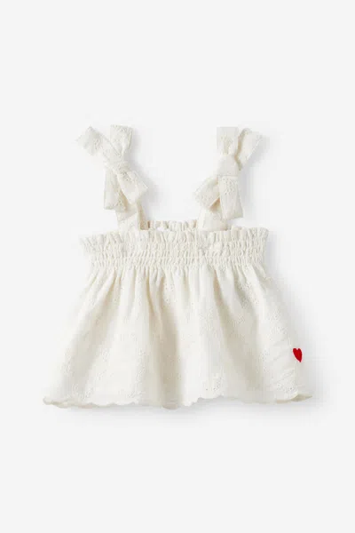 Cotton On Kids' Gigi Shirred Top In White