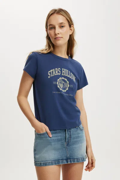Cotton On Gilmore Girls Original Graphic Tee In Blue
