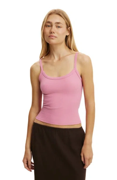 Cotton On Goldie Rib Scoop Cami In Purple