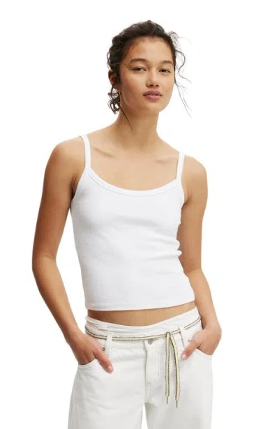 Cotton On Goldie Rib Scoop Cami In White