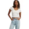 Cotton On Goldie Rib V Neck Short Sleeve