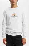 Cotton On Men's Graphic Crew Fleece Sweatshirt In Athletic Marle Twilight